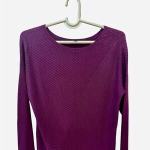 Express Purple Long Sleeve Dress